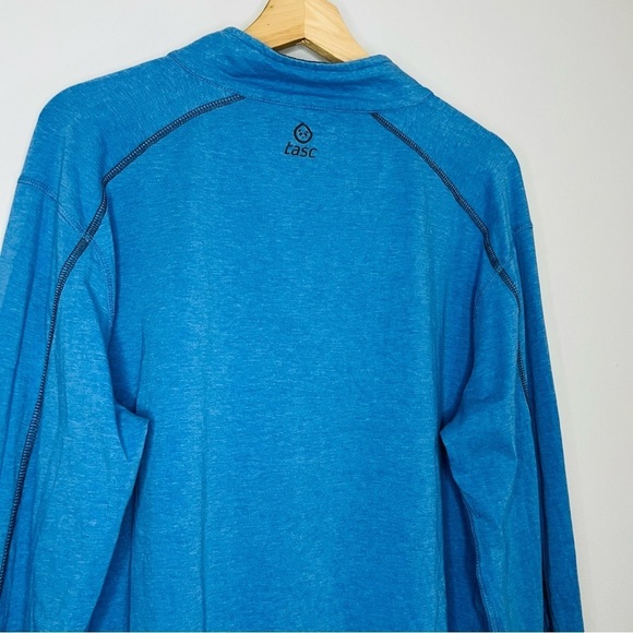 Tasc Carrollton Lightweight Organic Blend 1/4 Zip Jaspe Performance Pullover L - Picture 8 of 9
